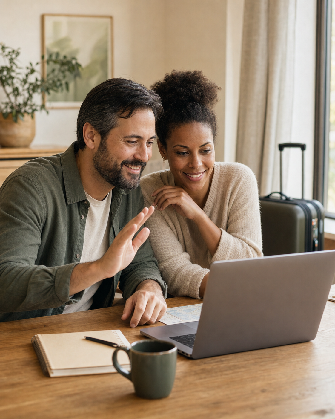 International intended parents on a video consultation from home