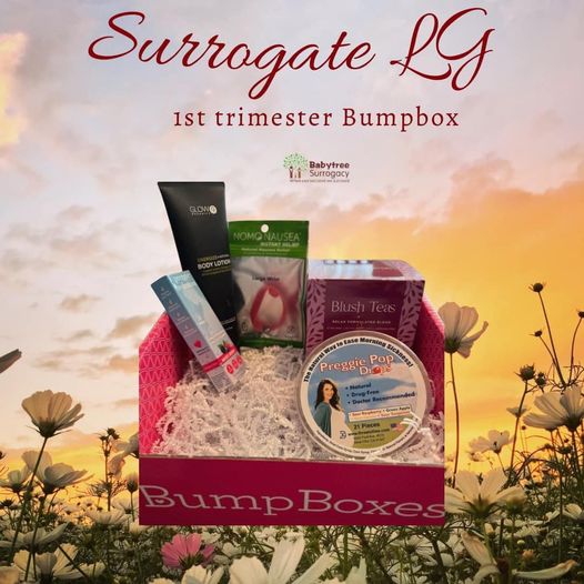 surrogate lg received her 1st trimester bumpbox, trimester bumpbox
