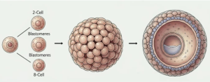Babytree Surrogacy shows how a fertilized egg grows step by step into a blastocyst, an early stage in human development. babytree